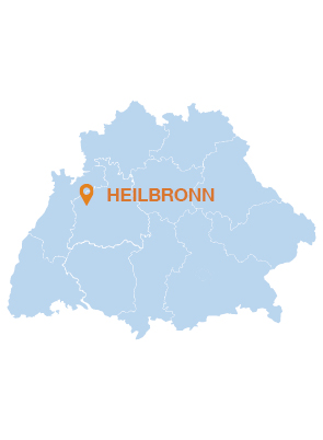 Map that shows Heilbronn.