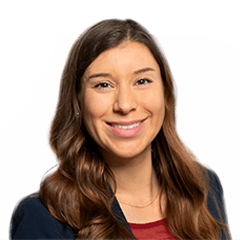 Headshot of Silvana Rueda Urrea a young woman smiling on a simple light white background.